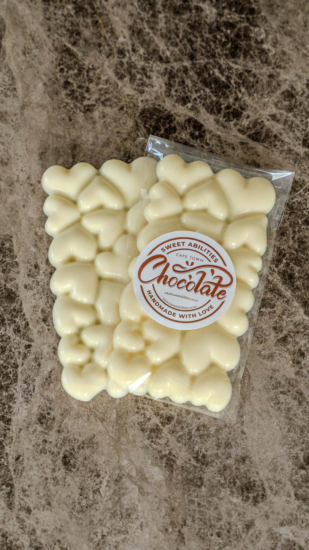 White Chocolate Slab - Bubble Heart (85g)