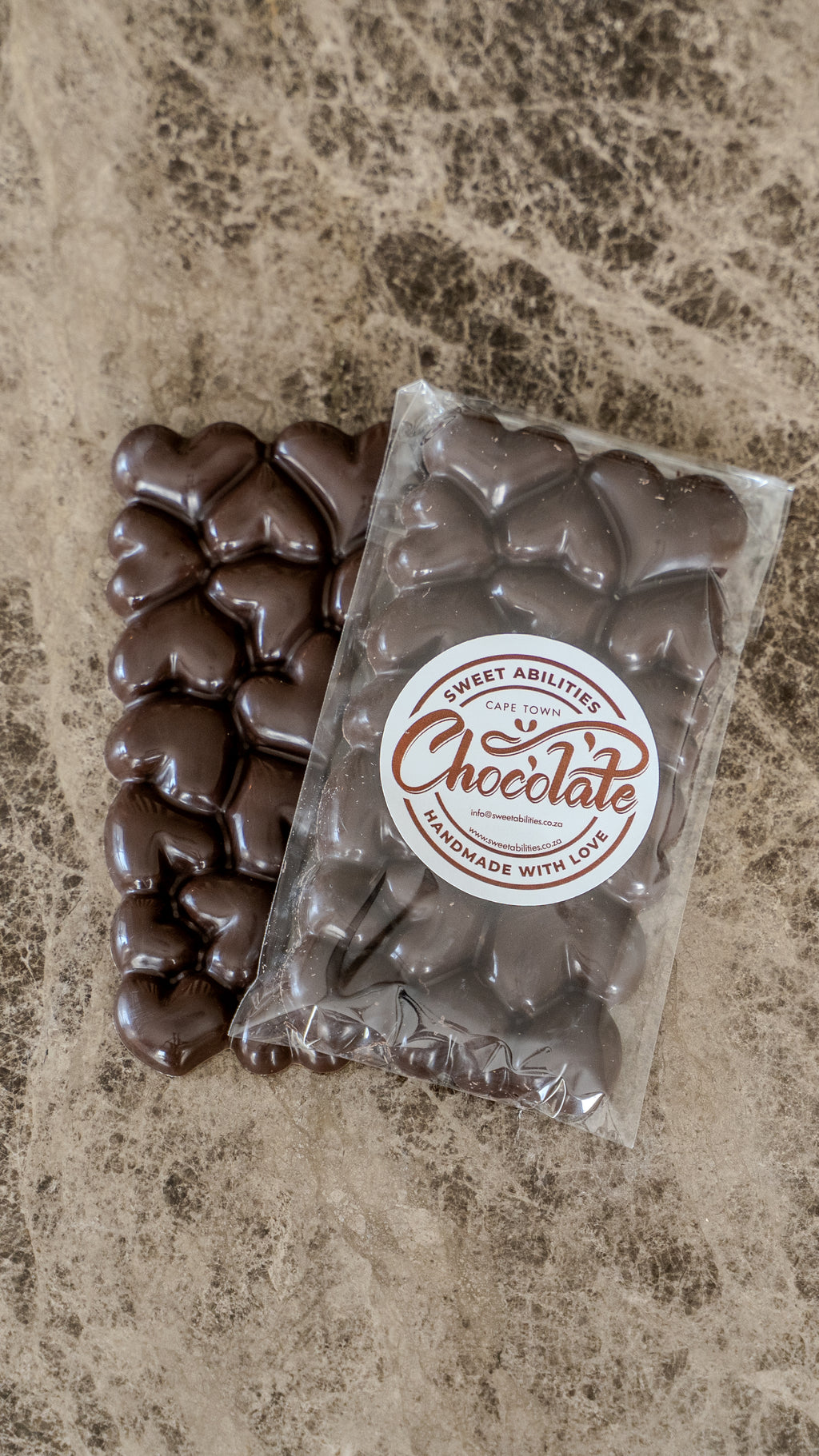 Dark Chocolate Slab - Bubble Heart (85g)