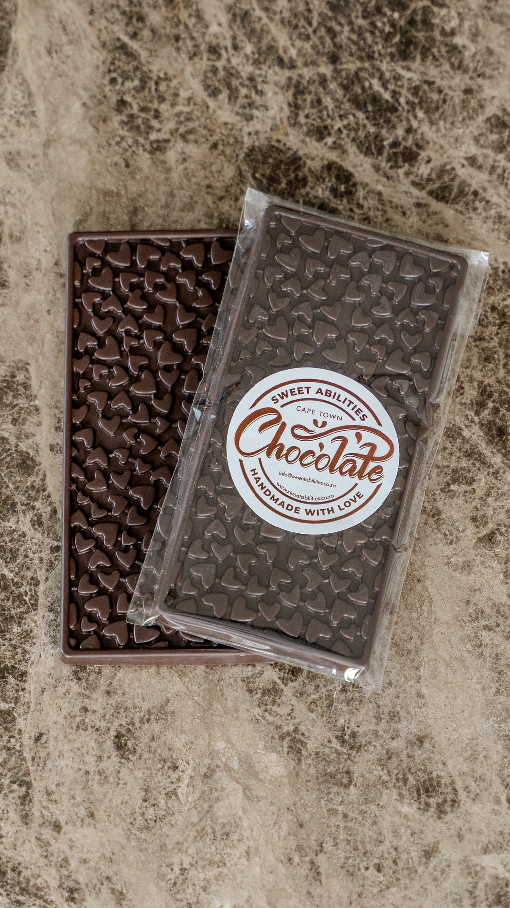 Dark Chocolate Slab - Hearts (85g)